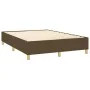 Box spring bed mattress LED lights dark brown fabric 140x200cm by , Beds and slatted bases - Ref: Foro24-3138880, Price: 506,...