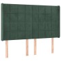 Box spring bed with mattress and LED dark green velvet 140x190cm by , Beds and slatted bases - Ref: Foro24-3139562, Price: 52...