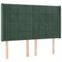 Box spring bed with mattress and LED dark green velvet 140x190cm by , Beds and slatted bases - Ref: Foro24-3139562, Price: 53...