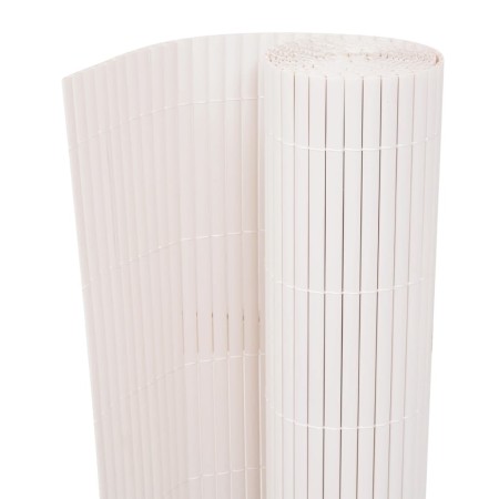 Valla de jardín de doble cara 90x300 cm blanca