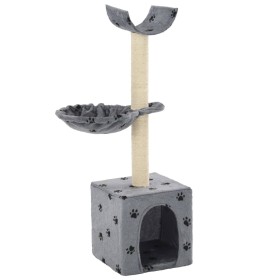 Cat scratching post with sisal post 105 cm gray footprints by , Cat furniture - Ref: Foro24-170624, Price: 36,38 €, Discount: %