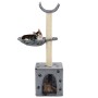 Katzenkratzbaum mit Sisalstamm 105 cm, graue Fußabdrücke von , Katzenmöbel - Ref: Foro24-170624, Preis: 36,38 €, Rabatt: %