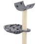Katzenkratzbaum mit Sisalstamm 105 cm, graue Fußabdrücke von , Katzenmöbel - Ref: Foro24-170624, Preis: 36,38 €, Rabatt: %