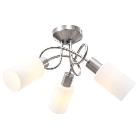 Ceiling lamp with white cone ceramic lampshades 3 E14 bulbs by , ceiling lights - Ref: Foro24-289229, Price: 34,70 €, Discoun...