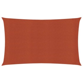 Terracotta HDPE sail awning 160 g/m² 2x5 m by , Umbrellas - Ref: Foro24-311341, Price: 30,17 €, Discount: %