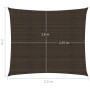 Sail awning HDPE brown 160 g/m² 2x2.5 m by , Umbrellas - Ref: Foro24-311776, Price: 22,16 €, Discount: %