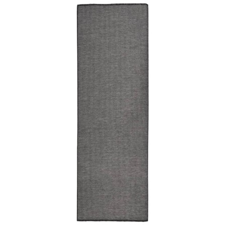 Alfombra de exterior de tejido plano gris 80x250 cm de , Alfombras - Ref: Foro24-340772, Precio: 43,27 €, Descuento: %