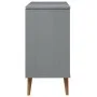 MOLDE bedside table solid gray pine wood 80x40x80 cm by , Drawers - Ref: Foro24-350506, Price: 149,87 €, Discount: %