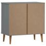 MOLDE bedside table solid gray pine wood 80x40x80 cm by , Drawers - Ref: Foro24-350506, Price: 152,29 €, Discount: %