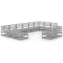Juego de muebles de jardín 12 piezas madera maciza de pino de , Conjuntos de jardín - Ref: Foro24-3076221, Precio: 891,88 €, ...