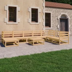 Gartenmöbel-Set 9-teilig aus massivem Kiefernholz von , Gartensets - Ref: Foro24-3075719, Preis: 517,17 €, Rabatt: %