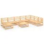 Juego de muebles de jardín 9 piezas madera maciza de pino de , Conjuntos de jardín - Ref: Foro24-3075719, Precio: 532,70 €, D...