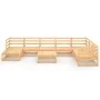 Juego de muebles de jardín 9 piezas madera maciza de pino de , Conjuntos de jardín - Ref: Foro24-3075719, Precio: 532,70 €, D...