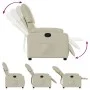 Cream Faux Leather Recliner by , Armchairs - Ref: Foro24-373435, Price: 234,44 €, Discount: %
