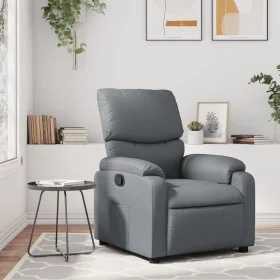 Gray Faux Leather Recliner by , Armchairs - Ref: Foro24-373437, Price: 248,40 €, Discount: %