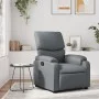 Sillón reclinable de cuero sintético gris de , Sillones - Ref: Foro24-373437, Precio: 248,36 €, Descuento: %