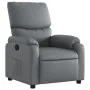 Sillón reclinable de cuero sintético gris de , Sillones - Ref: Foro24-373437, Precio: 248,36 €, Descuento: %