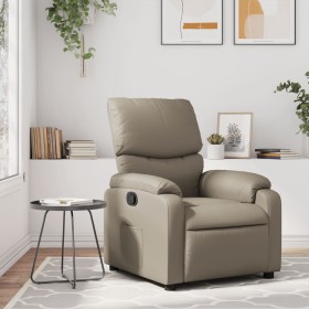 Sillón reclinable de cuero sintético color capuchino de , Sillones - Ref: Foro24-373440, Precio: 254,23 €, Descuento: %