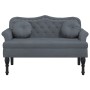 Banco con cojines terciopelo gris oscuro 120,5x65x75 cm de , Bancos - Ref: Foro24-372141, Precio: 168,46 €, Descuento: %
