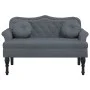 Bench with dark gray velvet cushions 120.5x65x75 cm by , Banks - Ref: Foro24-372141, Price: 206,67 €, Discount: %