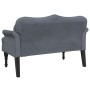 Banco con cojines terciopelo gris oscuro 120,5x65x75 cm de , Bancos - Ref: Foro24-372141, Precio: 168,46 €, Descuento: %