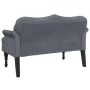 Bank mit dunkelgrauen Samtkissen 120,5x65x75 cm von , Banken - Ref: Foro24-372141, Preis: 206,67 €, Rabatt: %