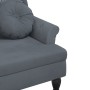 Banco con cojines terciopelo gris oscuro 120,5x65x75 cm de , Bancos - Ref: Foro24-372141, Precio: 168,46 €, Descuento: %
