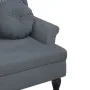 Bench with dark gray velvet cushions 120.5x65x75 cm by , Banks - Ref: Foro24-372141, Price: 206,67 €, Discount: %