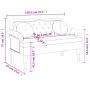 Bank mit dunkelgrauen Samtkissen 120,5x65x75 cm von , Banken - Ref: Foro24-372141, Preis: 206,67 €, Rabatt: %