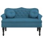 Banco con cojines terciopelo azul 120,5x65x75 cm de , Bancos - Ref: Foro24-372148, Precio: 193,52 €, Descuento: %