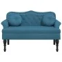 Bench with blue velvet cushions 120.5x65x75 cm by , Banks - Ref: Foro24-372148, Price: 189,91 €, Discount: %