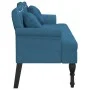 Bench with blue velvet cushions 120.5x65x75 cm by , Banks - Ref: Foro24-372148, Price: 189,91 €, Discount: %