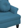 Banco con cojines terciopelo azul 120,5x65x75 cm de , Bancos - Ref: Foro24-372148, Precio: 193,52 €, Descuento: %
