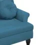 Bench with blue velvet cushions 120.5x65x75 cm by , Banks - Ref: Foro24-372148, Price: 189,91 €, Discount: %