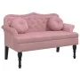 Bank mit rosa Samtkissen 120,5x65x75 cm von , Banken - Ref: Foro24-372143, Preis: 227,99 €, Rabatt: %