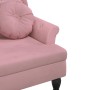 Banco con cojines terciopelo rosa 120,5x65x75 cm de , Bancos - Ref: Foro24-372143, Precio: 244,09 €, Descuento: %