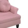 Bench with pink velvet cushions 120.5x65x75 cm by , Banks - Ref: Foro24-372143, Price: 227,99 €, Discount: %