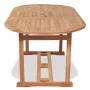 Mesa de jardín de madera de teca maciza 180x90x75 cm de vidaXL, Mesas de jardín - Ref: Foro24-43030, Precio: 276,50 €, Descue...