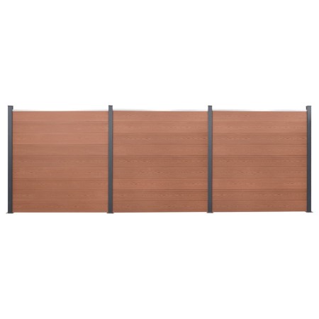 Braunes WPC-Zaunplatten-Set 526 x 186 cm von , Zaunpaneele - Ref: Foro24-3211828, Preis: 803,57 €, Rabatt: %