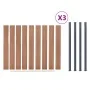 Braunes WPC-Zaunplatten-Set 526 x 186 cm von , Zaunpaneele - Ref: Foro24-3211828, Preis: 808,87 €, Rabatt: %