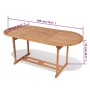 Gartentisch aus massivem Teakholz, 180 x 90 x 75 cm von vidaXL, Gartentische - Ref: Foro24-43030, Preis: 276,50 €, Rabatt: %