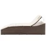 Lounger with brown synthetic rattan cushion by vidaXL, Loungers - Ref: Foro24-44135, Price: 226,98 €, Discount: %
