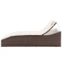 Tumbona con cojín ratán sintético marrón de vidaXL, Tumbonas - Ref: Foro24-44135, Precio: 218,20 €
