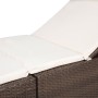 Lounger with brown synthetic rattan cushion by vidaXL, Loungers - Ref: Foro24-44135, Price: 218,31 €, Discount: %