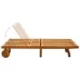 Garden lounger for 2 people and solid acacia wood cushions by , Loungers - Ref: Foro24-3061382, Price: 410,86 €, Discount: %