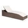 Lounger with brown synthetic rattan cushion by vidaXL, Loungers - Ref: Foro24-44135, Price: 226,98 €, Discount: %