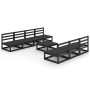 Garden furniture set 8 pieces black solid pine wood by , Garden sets - Ref: Foro24-3075353, Price: 498,04 €, Discount: %