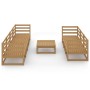 Muebles de jardín 8 piezas marrón miel madera maciza de pino de , Conjuntos de jardín - Ref: Foro24-3075372, Precio: 517,81 €...