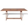 Mesa de jardín de madera de teca maciza 180x90x75 cm de vidaXL, Mesas de jardín - Ref: Foro24-43034, Precio: 258,34 €, Descue...