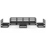 Gartenmöbel-Set 7-teilig, schwarzes massives Kiefernholz von , Gartensets - Ref: Foro24-3075408, Preis: 503,55 €, Rabatt: %